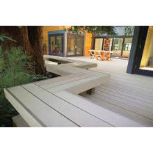 Pont extérieur creux de WPC de texture en bois naturel pour le jardin